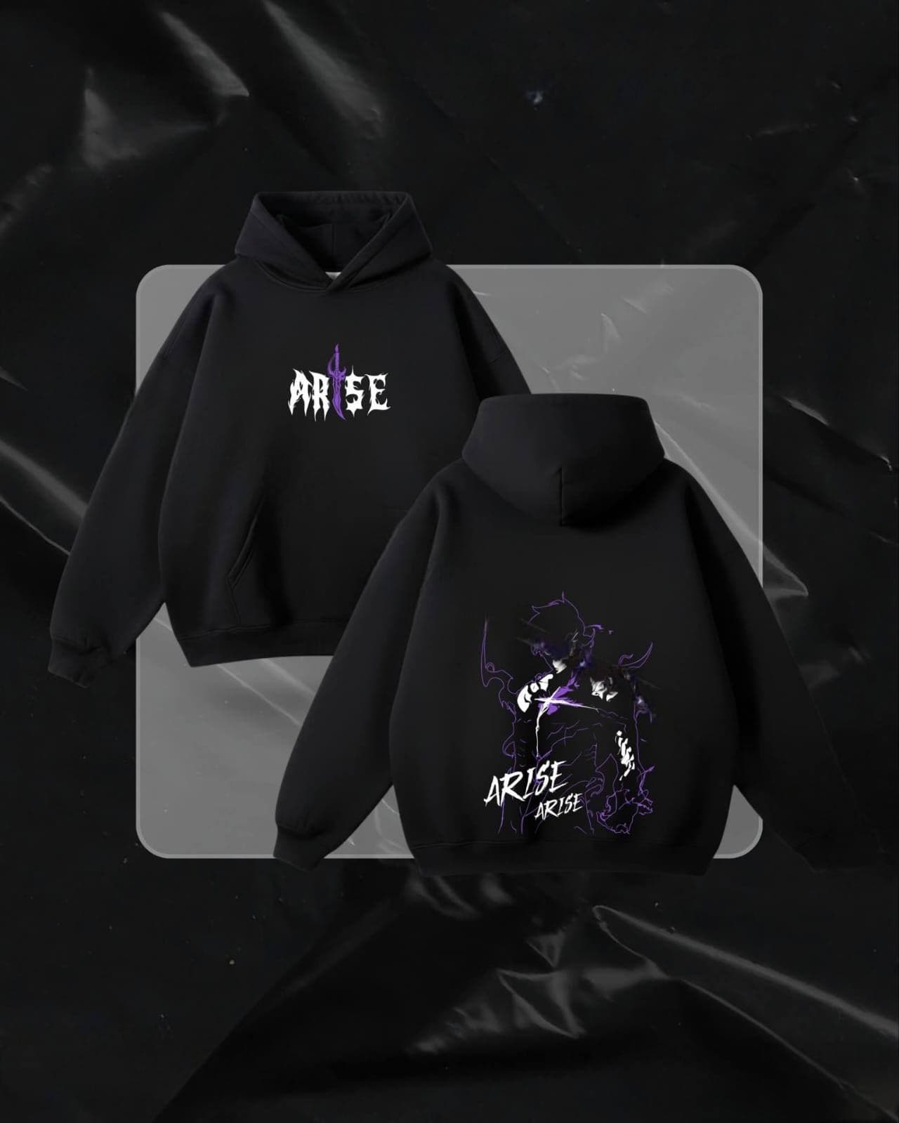 Printed Hoodie (Black)